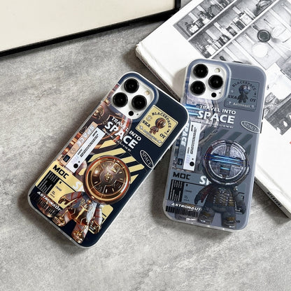 For iPhone 11 Dual-side IMD Astronaut Frosted Phone Case(Blue Grey) - iPhone 11 Cases by buy2fix | Online Shopping UK | buy2fix