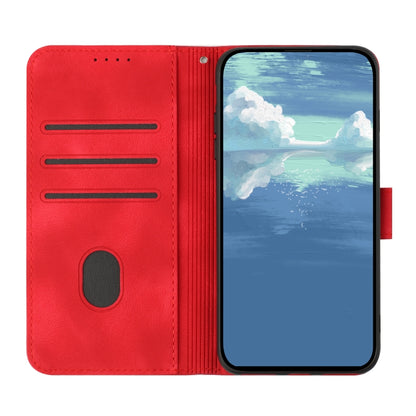 For Honor 10 Lite Line Pattern Skin Feel Leather Phone Case(Red) - Honor Cases by buy2fix | Online Shopping UK | buy2fix