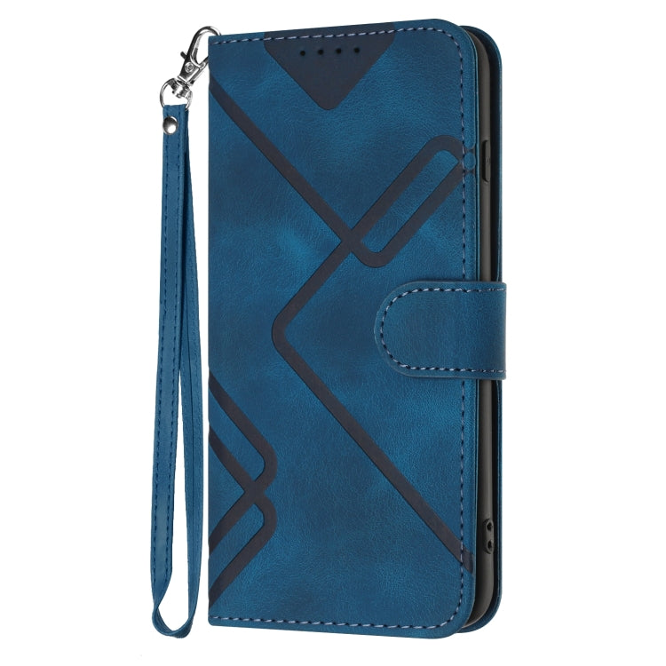 For Honor 20S Russia /20 lite Russia  Line Pattern Skin Feel Leather Phone Case(Royal Blue) - Honor Cases by buy2fix | Online Shopping UK | buy2fix