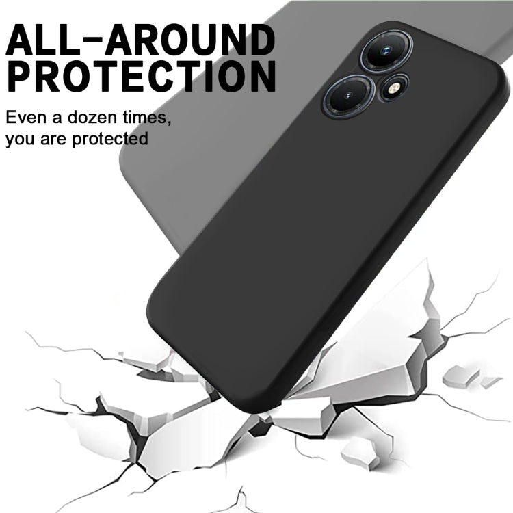 For Infinix Hot 30 Pure Color Liquid Silicone Shockproof Phone Case(Black) - Infinix Cases by buy2fix | Online Shopping UK | buy2fix