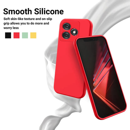 For Tecno Spark 10 4G / 10C 4G Pure Color Liquid Silicone Shockproof Phone Case(Red) - Tecno Cases by buy2fix | Online Shopping UK | buy2fix