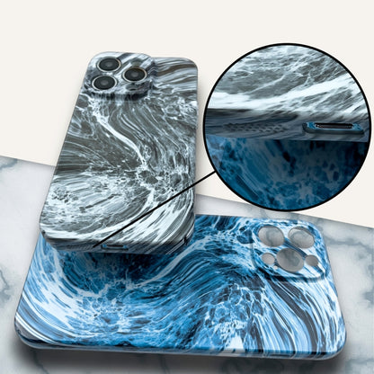 For iPhone 14 Pro Max Marble Pattern Phone Case(Blue White) - iPhone 14 Pro Max Cases by buy2fix | Online Shopping UK | buy2fix