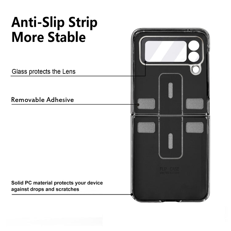 For Samsung Galaxy Z Flip4 Retro Thinking Series PC Shockproof Phone Case(Black) - Galaxy Z Flip4 5G Cases by buy2fix | Online Shopping UK | buy2fix