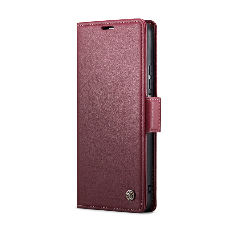 For Xiaomi Redmi Note 11 4G Global/Note 11S Global CaseMe 023 Butterfly Buckle Litchi Texture RFID Anti-theft Leather Phone Case(Wine Red) - Xiaomi Cases by CaseMe | Online Shopping UK | buy2fix