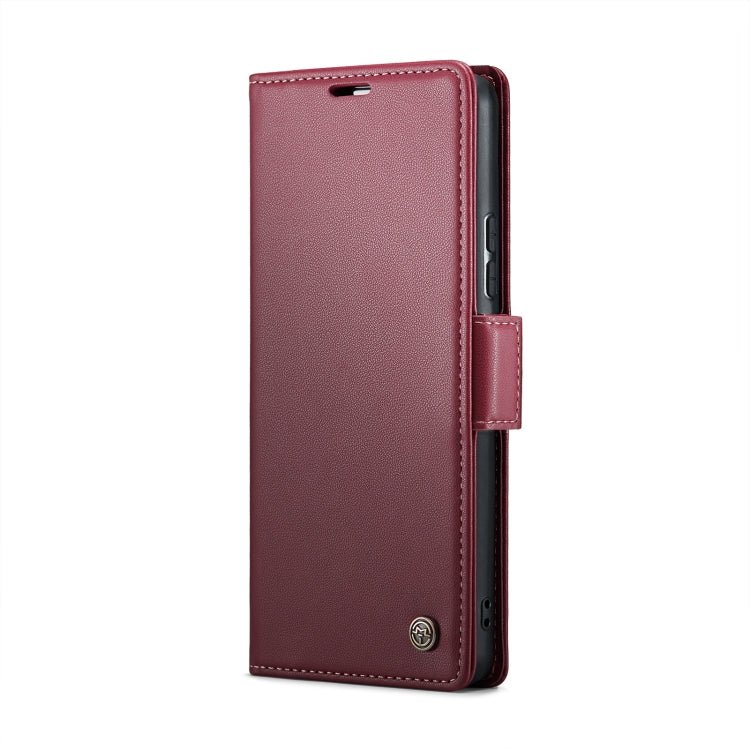 CaseMe 023 Butterfly Buckle Litchi Texture RFID Anti-theft Leather Phone Case For Xiaomi Redmi Note 11 Pro 5G Global/Redmi Note 11 Pro Global(Wine Red) - Redmi Note 11 Pro Case by CaseMe | Online Shopping UK | buy2fix