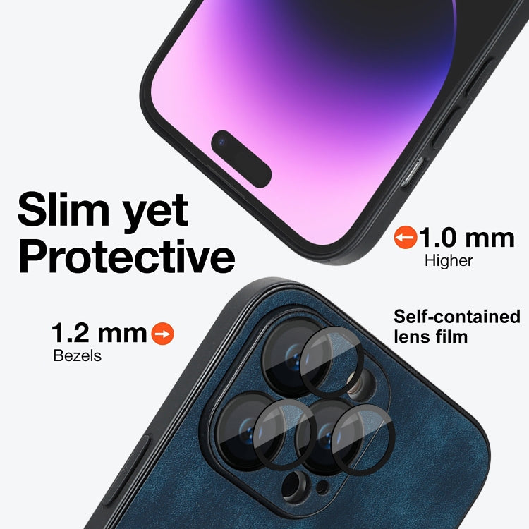 For iPhone 11 Pro Max Skin Feel Leather MagSafe Magnetic Phone Case(Blue) - iPhone 11 Pro Max Cases by buy2fix | Online Shopping UK | buy2fix