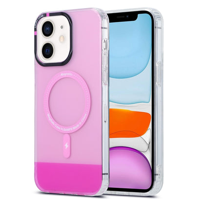 For iPhone 11 PC + TPU IMD MagSafe Magnetic Phone Case(Pink) - iPhone 11 Cases by buy2fix | Online Shopping UK | buy2fix