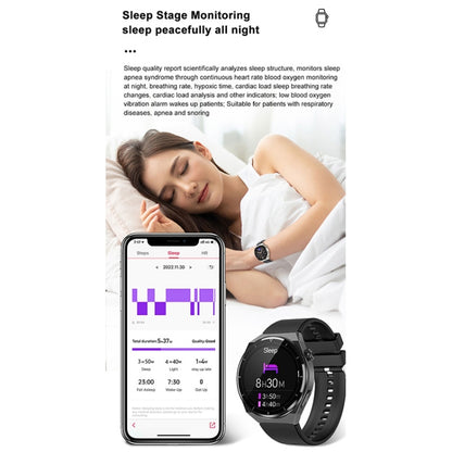 TK20 1.39 inch IP68 Waterproof Silicone Band Smart Watch Supports ECG / Remote Families Care / Body Temperature Monitoring(Blue) - Smart Watches by buy2fix | Online Shopping UK | buy2fix