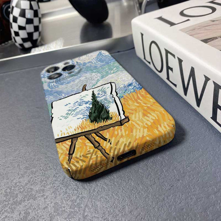 For iPhone 11 Pro Precise Hole Oil Painting Pattern PC Phone Case(Landscape Painting) - iPhone 11 Pro Cases by buy2fix | Online Shopping UK | buy2fix