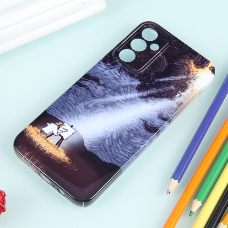 For Samsung Galaxy A14 5G Precise Hole Oil Painting Pattern PC Phone Case(Shine) - Galaxy Phone Cases by buy2fix | Online Shopping UK | buy2fix