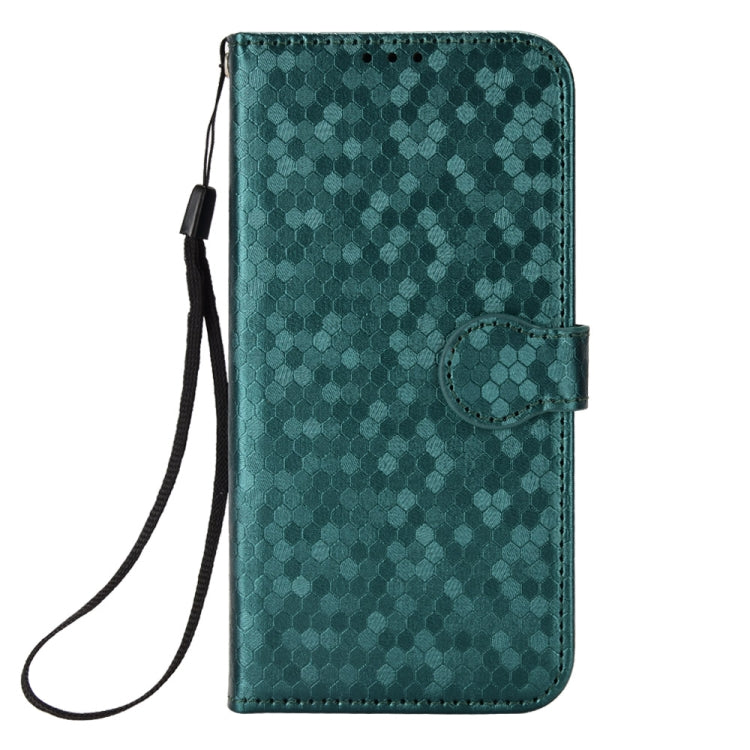 For Sony Xperia 1 V Honeycomb Dot Texture Leather Phone Case(Green) - Sony Cases by buy2fix | Online Shopping UK | buy2fix