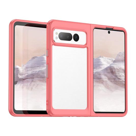 For Google Pixel Fold Colorful Series Acrylic + TPU Phone Case(Red) - Google Cases by buy2fix | Online Shopping UK | buy2fix