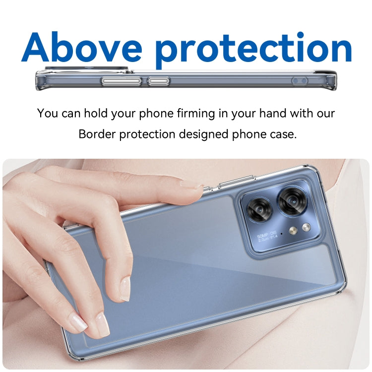 For Motorola Edge 40 Colorful Series Acrylic + TPU Phone Case(Transparent) - Motorola Cases by buy2fix | Online Shopping UK | buy2fix