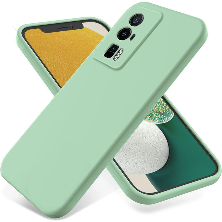 For Xiaomi Poco F5 Pro 5G / Redmi K60 / K60 Pro Pure Color Liquid Silicone Shockproof Phone Case(Green) - Xiaomi Cases by buy2fix | Online Shopping UK | buy2fix