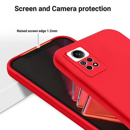 For Xiaomi Redmi Note 12 Pro 4G Pure Color Liquid Silicone Shockproof Phone Case(Red) - Xiaomi Cases by buy2fix | Online Shopping UK | buy2fix