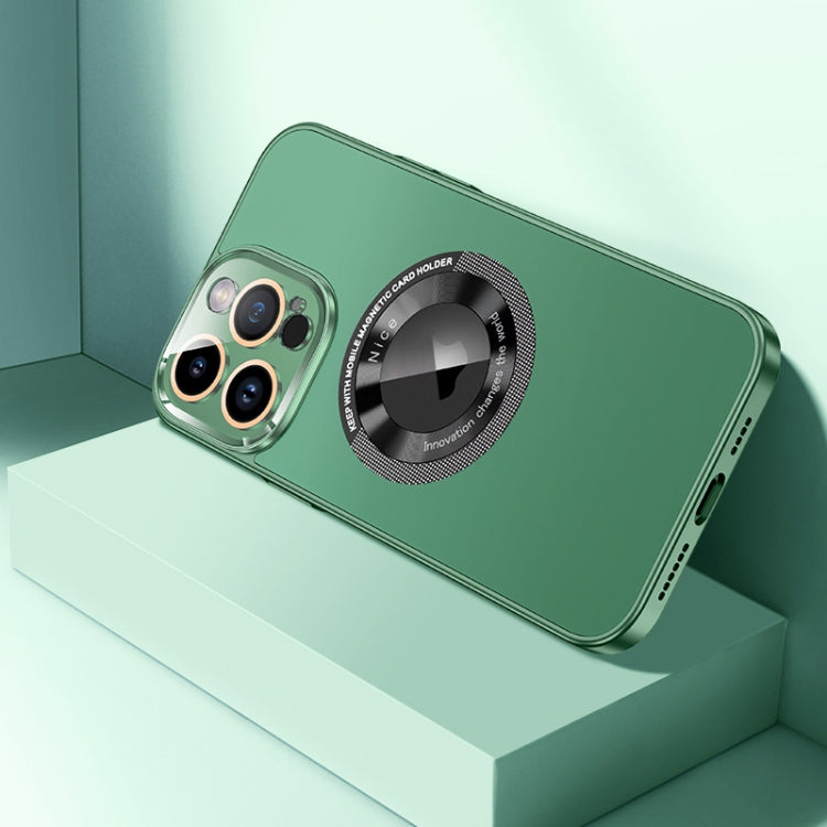 For iPhone 12 Pro Max CD Texture MagSafe Magnetic Phone Case(Dark Green) - iPhone 12 Pro Max Cases by buy2fix | Online Shopping UK | buy2fix