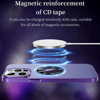 For iPhone 14 Pro Max CD Texture MagSafe Magnetic Phone Case(White) - iPhone 14 Pro Max Cases by buy2fix | Online Shopping UK | buy2fix
