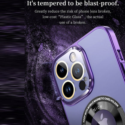 For iPhone 13 Pro CD Texture MagSafe Magnetic Phone Case(Dark Purple) - iPhone 13 Pro Cases by buy2fix | Online Shopping UK | buy2fix