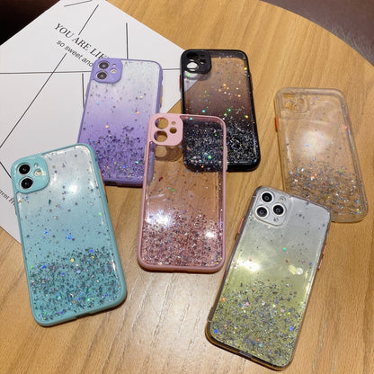 For iPhone 13 Pro Max Starry Gradient Glitter Powder TPU Phone Case(Black) - iPhone 13 Pro Max Cases by buy2fix | Online Shopping UK | buy2fix