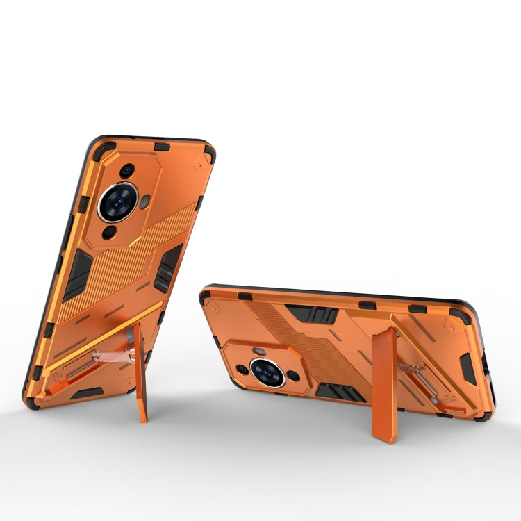 For Huawei nova 11 Pro 4G Punk Armor 2 in 1 PC + TPU Phone Case with Holder(Orange) - Huawei Cases by buy2fix | Online Shopping UK | buy2fix