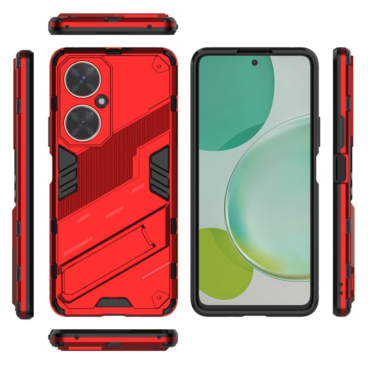 For Huawei nova 11i 4G Punk Armor 2 in 1 PC + TPU Phone Case with Holder(Red) - Huawei Cases by buy2fix | Online Shopping UK | buy2fix