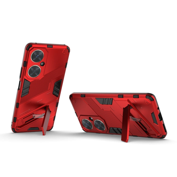 For Huawei nova 11i 4G Punk Armor 2 in 1 PC + TPU Phone Case with Holder(Red) - Huawei Cases by buy2fix | Online Shopping UK | buy2fix