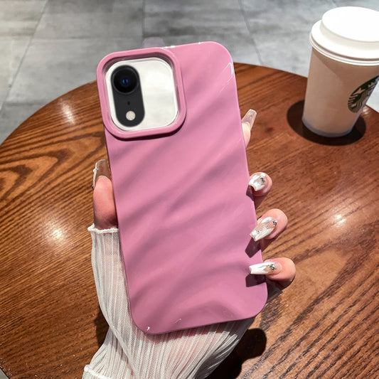 For iPhone XR Solid Color Wave Texture TPU Phone Case(Taro Purple) - More iPhone Cases by buy2fix | Online Shopping UK | buy2fix