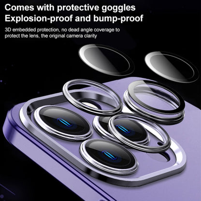 For iPhone 14 Frosted Metal Material Phone Case with Lens Protection(Dark Blue) - iPhone 14 Cases by buy2fix | Online Shopping UK | buy2fix