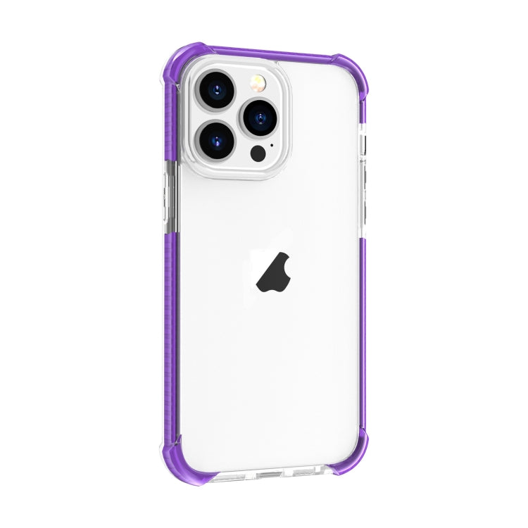 For iPhone 15 Pro Max Four-corner Shockproof TPU + Acrylic Phone Case(Purple) - iPhone 15 Pro Max Cases by buy2fix | Online Shopping UK | buy2fix