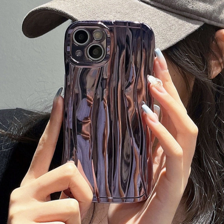 For iPhone 11 Pro Electroplating Water Ripple TPU Phone Case(Purple) - iPhone 11 Pro Cases by buy2fix | Online Shopping UK | buy2fix