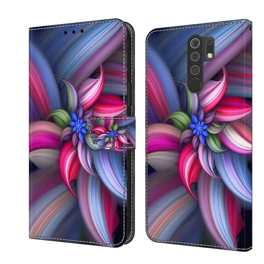 For Xiaomi Redmi 9 Crystal 3D Shockproof Protective Leather Phone Case(Colorful Flower) - Xiaomi Cases by buy2fix | Online Shopping UK | buy2fix