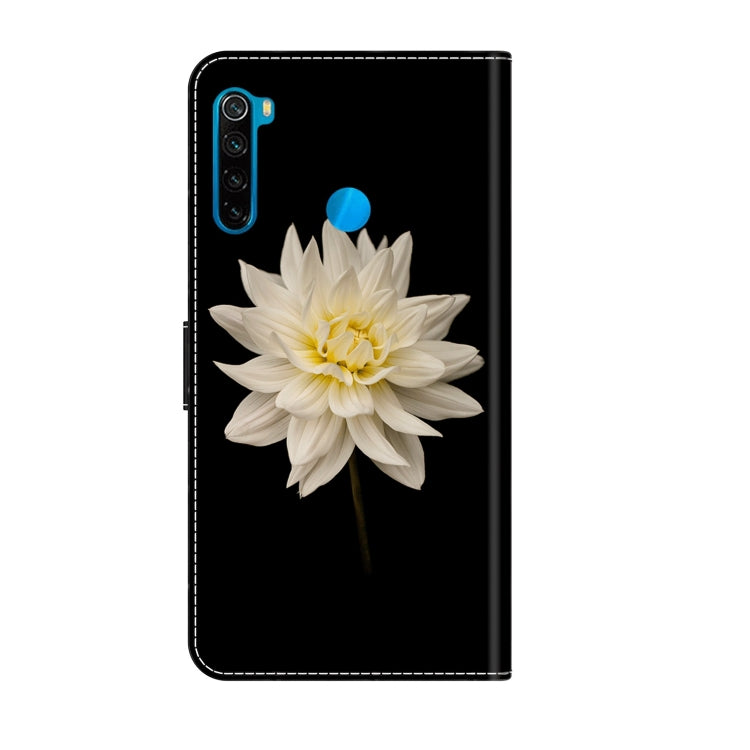 For Xiaomi Redmi Note 8T Crystal 3D Shockproof Protective Leather Phone Case(White Flower) - Xiaomi Cases by buy2fix | Online Shopping UK | buy2fix