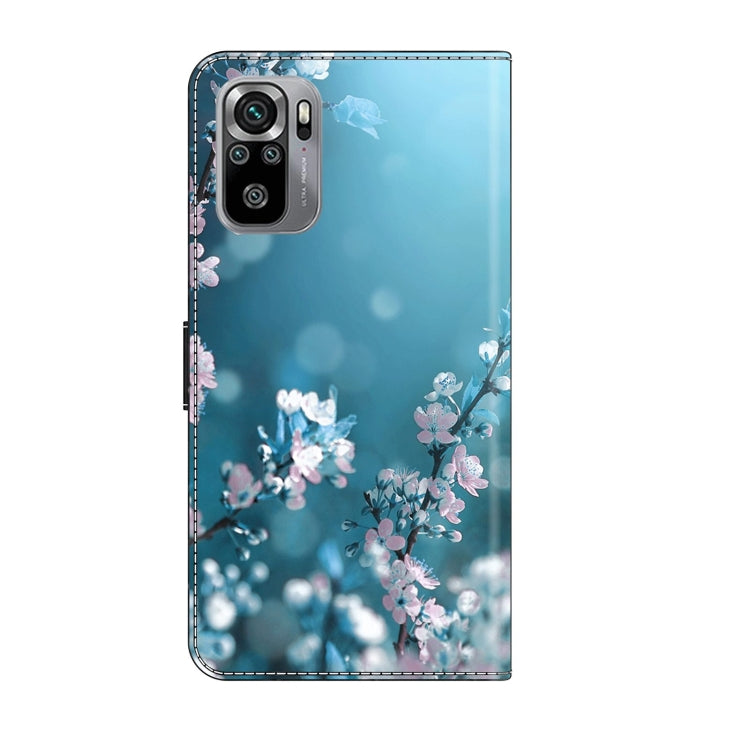 For Xiaomi Redmi Note 10 4G Crystal 3D Shockproof Protective Leather Phone Case(Plum Flower) - Xiaomi Cases by buy2fix | Online Shopping UK | buy2fix