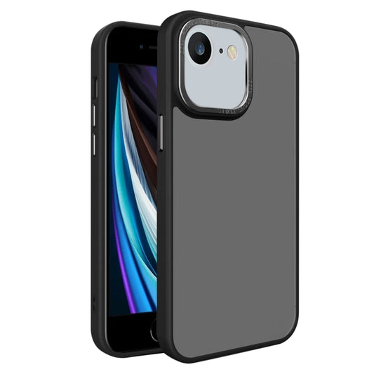 For iPhone SE 2022 /2020 / 7 / 8 All-inclusive TPU Edge Acrylic Back Phone Case(Black) - iPhone SE 2022 / 2020 / 8 / 7 Cases by buy2fix | Online Shopping UK | buy2fix