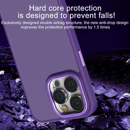 For iPhone 11 Pro All-inclusive TPU Edge Acrylic Back Phone Case(Deep Purple) - iPhone 11 Pro Cases by buy2fix | Online Shopping UK | buy2fix