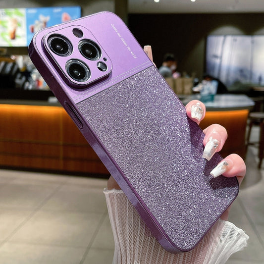 For iPhone 13 Pro Metallic Glitter Powder Shockproof Phone Case(Purple) - iPhone 13 Pro Cases by buy2fix | Online Shopping UK | buy2fix