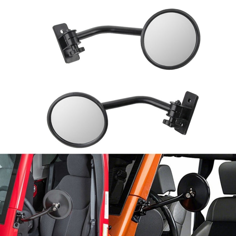 SF-JP-002 1 Pair For Jeep Wrangler Modified A-Pillar Round Shape Rearview Mirror Reversing Mirror - Convex Mirror & Accessories by buy2fix | Online Shopping UK | buy2fix