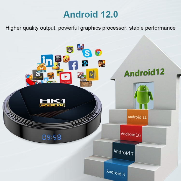 HK1RBOX H8-H618 Android 12.0 Allwinner H618 Quad Core Smart TV Box, Memory:2GB+16GB(US Plug) - Allwinner H6 by buy2fix | Online Shopping UK | buy2fix