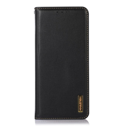 For OnePlus Nord 3 / Ace 2V KHAZNEH Nappa Top Layer Cowhide Leather Phone Case(Black) - OnePlus Cases by buy2fix | Online Shopping UK | buy2fix