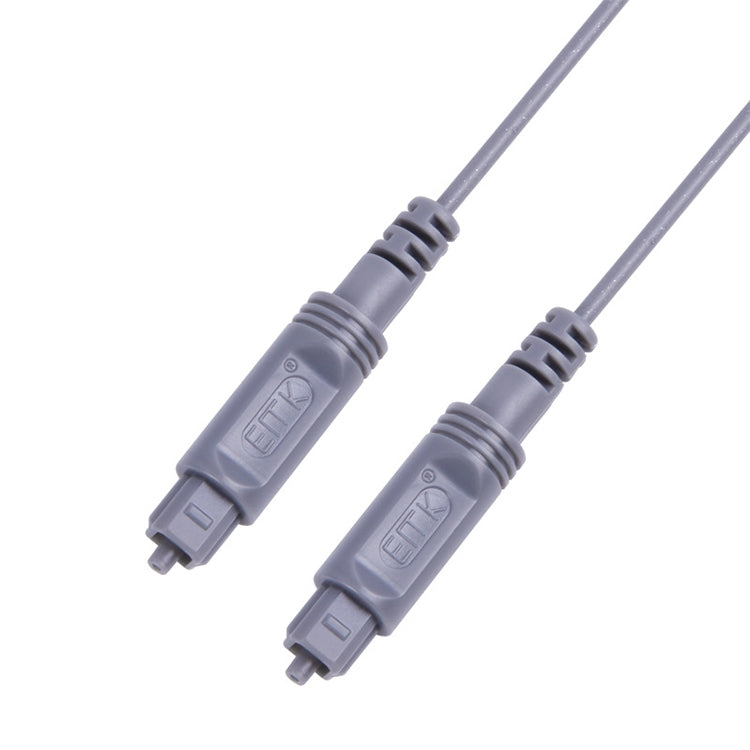 1.5m EMK OD2.2mm Digital Audio Optical Fiber Cable Plastic Speaker Balance Cable(Silver Grey) - Audio Optical Cables by EMK | Online Shopping UK | buy2fix