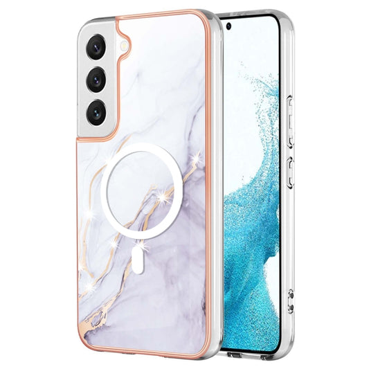 For Samsung Galaxy S23 5G Marble Pattern Dual-side IMD Magsafe TPU Phone Case(White 006) - Galaxy S23 5G Cases by buy2fix | Online Shopping UK | buy2fix