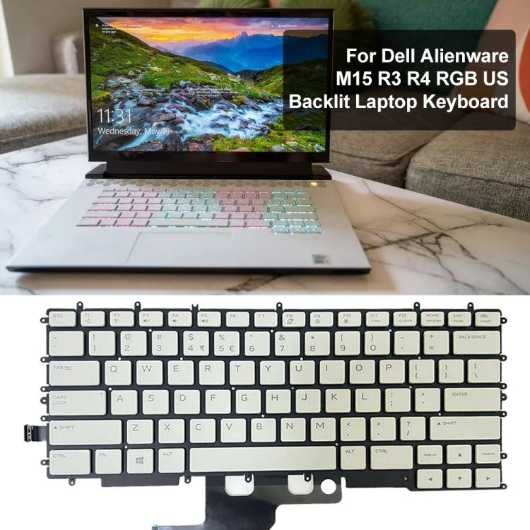 For Dell Alienware M15 / R3 / R4 US Version RGB Backlight Laptop Keyboard(YGFJK PK132VR2B01) - Dell Spare Parts by buy2fix | Online Shopping UK | buy2fix