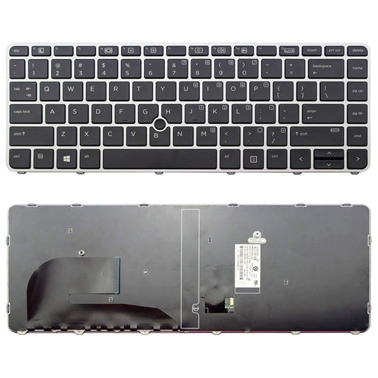 For HP EliteBook 840 G3 Fingerless US Version Laptop Backlight Keyboard - HP Spare Parts by buy2fix | Online Shopping UK | buy2fix