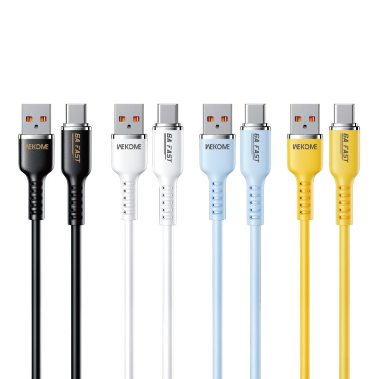 WK WDC-09a 6A USB to USB-C/Type-C Silicone Data Cable, Length: 1.2m(Yellow) - USB-C & Type-C Cable by WK | Online Shopping UK | buy2fix