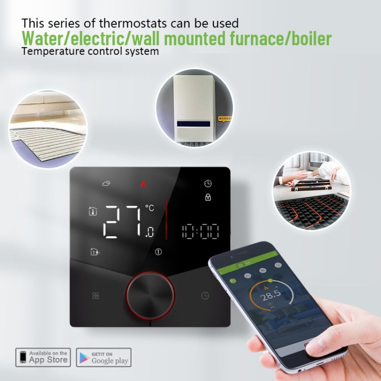 BHT-009GCLW Boiler Heating WiFi Smart Home LED Thermostat(Black) - Thermostat & Thermometer by buy2fix | Online Shopping UK | buy2fix