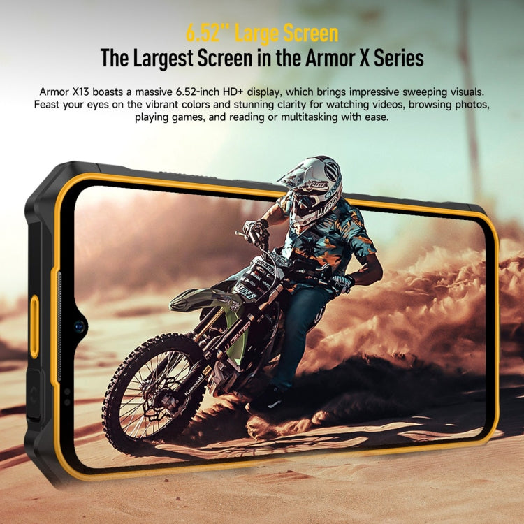 Ulefone Armor X13, 6GB+64GB, IP68/IP69K Rugged Phone, 6.52 inch Android 13 MediaTek Helio G36 Octa Core, Network: 4G, NFC, OTG(Some Orange) - Ulefone by Ulefone | Online Shopping UK | buy2fix