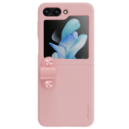 For Samsung Galaxy Z Flip5 NILLKIN Skin Feel Liquid Silicone Phone Case With Finger Strap(Pink) - Galaxy Z Flip5 Cases by NILLKIN | Online Shopping UK | buy2fix