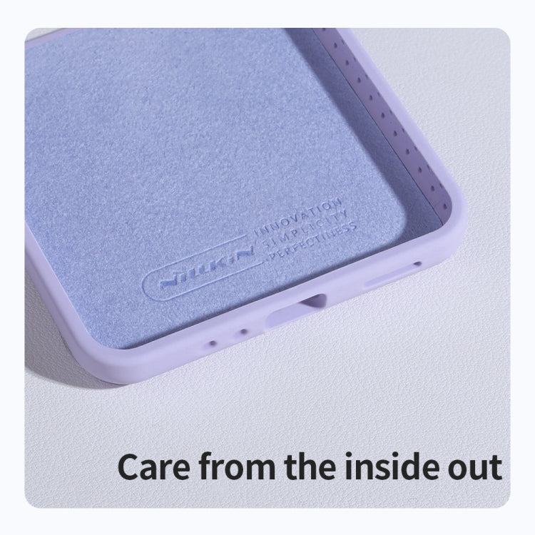 For Samsung Galaxy Z Flip5 NILLKIN Skin Feel Liquid Silicone Phone Case With Finger Strap(Green) - Galaxy Z Flip5 Cases by NILLKIN | Online Shopping UK | buy2fix