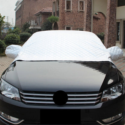 Car Half-cover Car Clothing Sunscreen Heat Insulation Sun Nisor, Plus Cotton Size: 4.3×1.8×1.5m - Window Foils & Solar Protection by buy2fix | Online Shopping UK | buy2fix