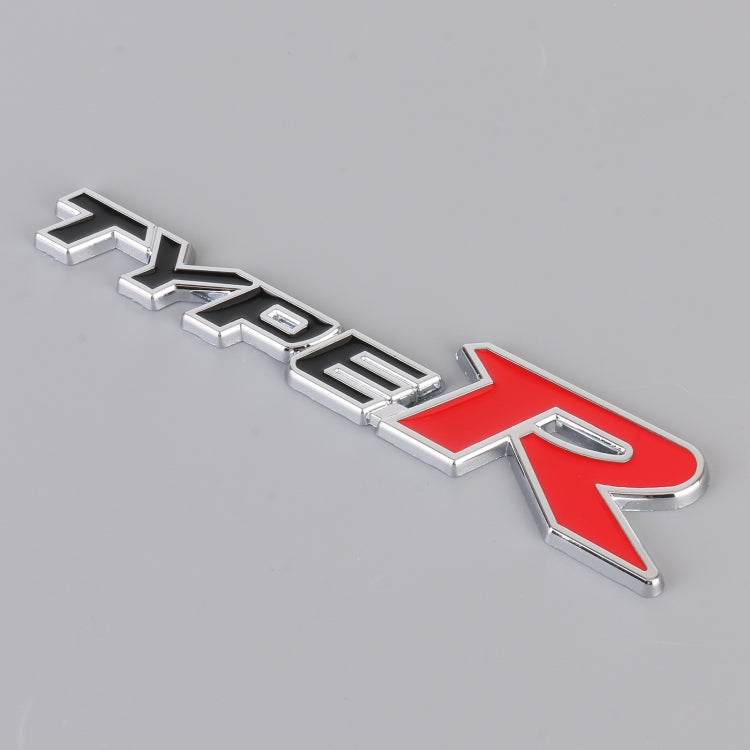 Car TYPE-R Personalized Aluminum Alloy Decorative Stickers, Size:15x3x0.4cm(Black Red) - 3D Metal Sticker by buy2fix | Online Shopping UK | buy2fix